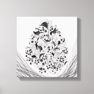Flower rabbit 02. 〜Flowers with rabbit 02〜 Canvas Print