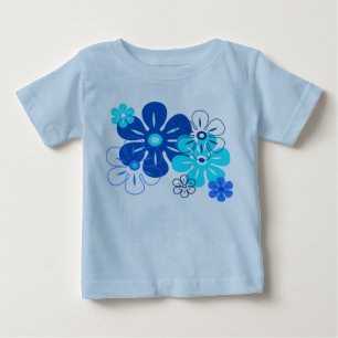 Flower Rain Hawaiian Retro Floral Baby T-Shirt