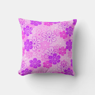 Flower Rain Hawaiian Retro Floral Cushion