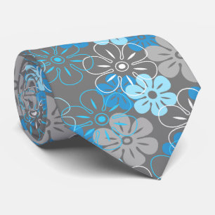 Flower Rain Hawaiian Two-sided Printed Tie