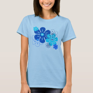 Flower Rain Tropical Gal's T-Shirts