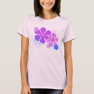 Flower Rain Tropical Gal's T-Shirts