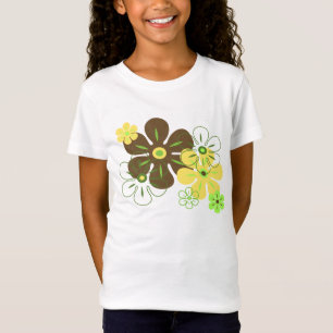 Flower Rain Tropical Girl's T-Shirts