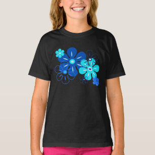 Flower Rain Tropical Girl's T-Shirts