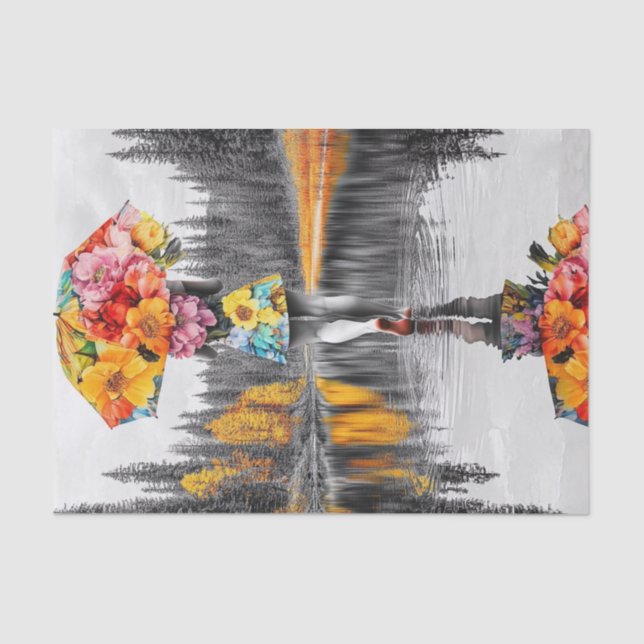 Flower Raindrops2 Tissue Paper (Front)