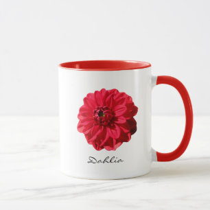 Flower Red Dahlia Garden Photo Mug