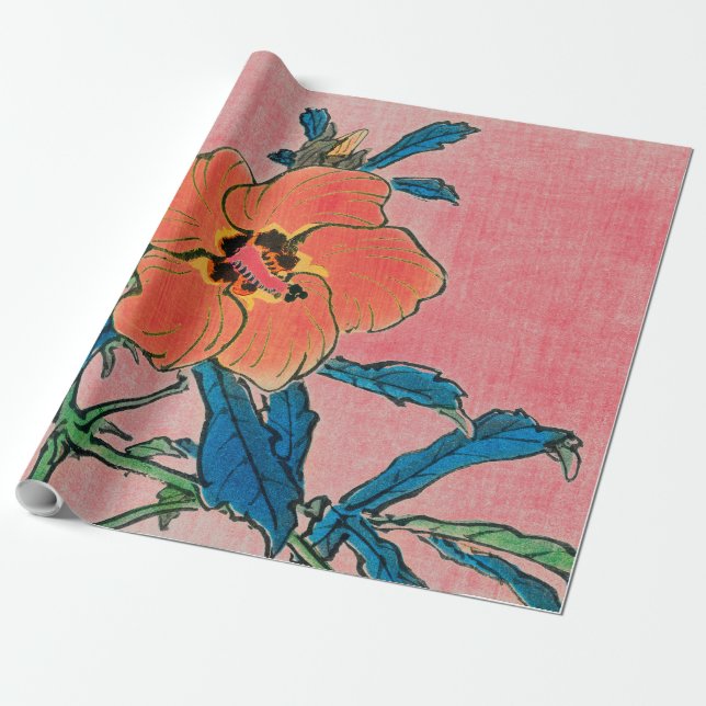 FLOWER RED Wrapping Paper (Unrolled)