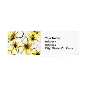 Flower Return Address Label  Freaky Floral Series.
