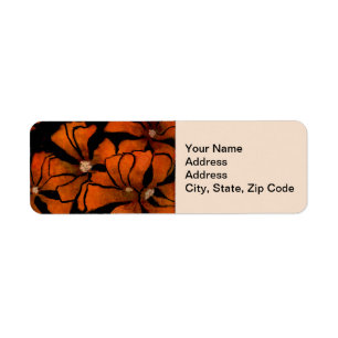 Flower Return Address Label  Freaky Floral Series.
