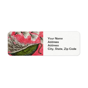 Flower Return Address Label , milkweed pod.