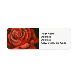 Flower Return Address Label, rose