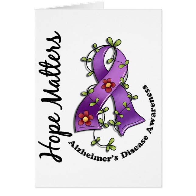 Flower Ribbon 4 Hope Matters Alzheimer's Disease (Front)
