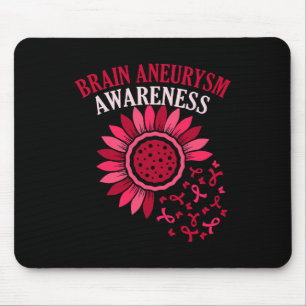 Flower Ribbon Brain Aneurysm Awareness Month Suppo Mouse Mat