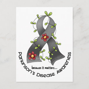 Flower Ribbon PARKINSON’S DISEASE AWARENESS Tees Postcard