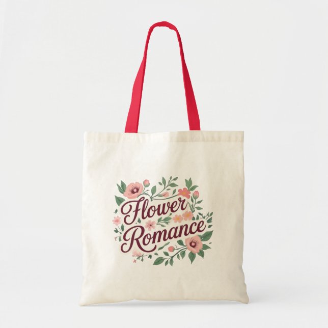Flower Romance Floral Tote Bag (Front)