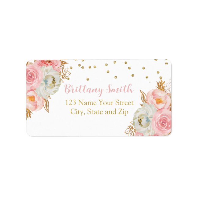 Flower Rose and Gold Label (Front)