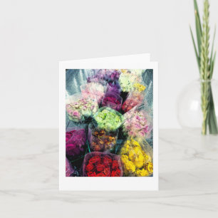 Flower/ Rose Bouquets Floral Blank Card