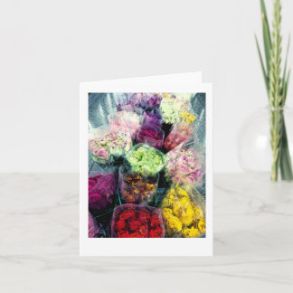 Flower/ Rose Bouquets Floral Blank Card