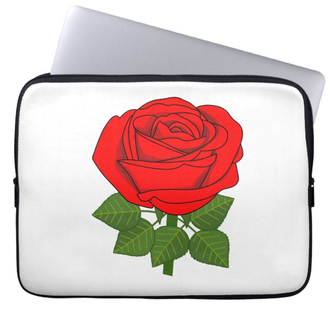Flower rose - red rose ! laptop sleeve (Front)