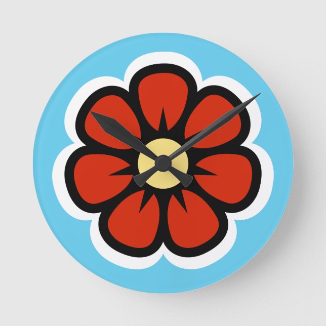 Flower Round Clock (Front)