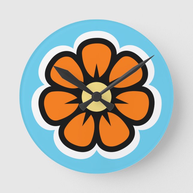 Flower Round Clock (Front)