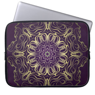 Flower Round Pattern. Illustration. Valentine's, B Laptop Sleeve