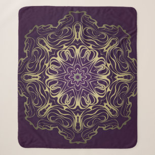 Flower Round Pattern. Illustration. Valentine's, B Sherpa Blanket