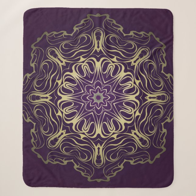 Flower Round Pattern. Illustration. Valentine's, B Sherpa Blanket (Front)