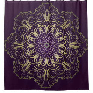 Flower Round Pattern. Illustration. Valentine's, B Shower Curtain