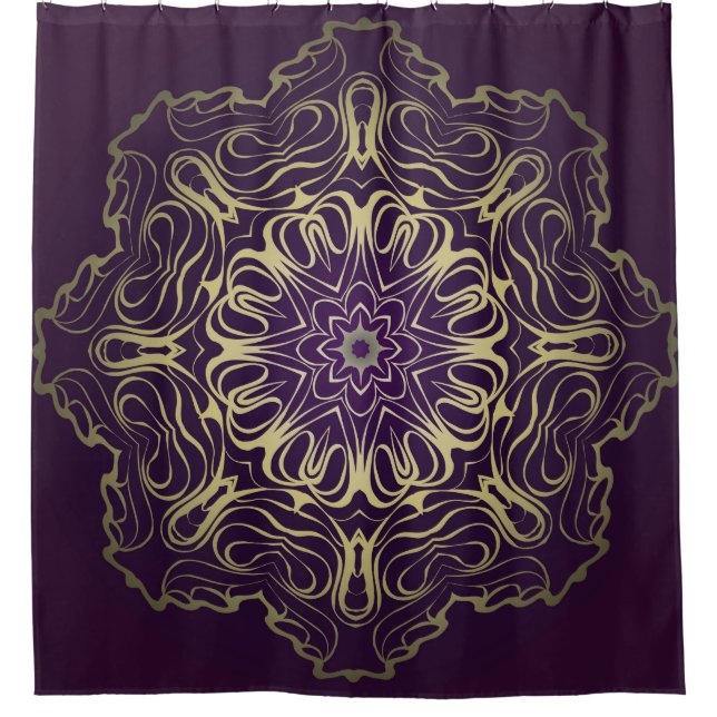 Flower Round Pattern. Illustration. Valentine's, B Shower Curtain (Front)