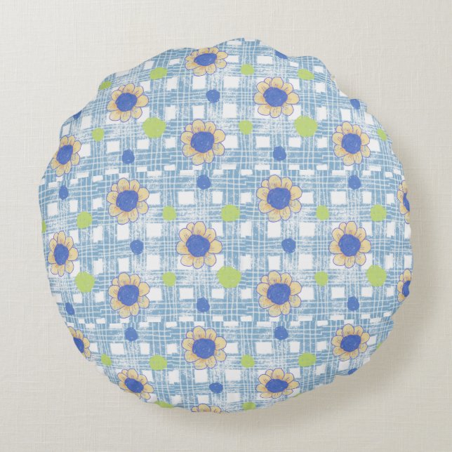 Flower Round pillow (Back)