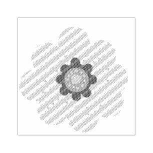 Flower rubber stamp