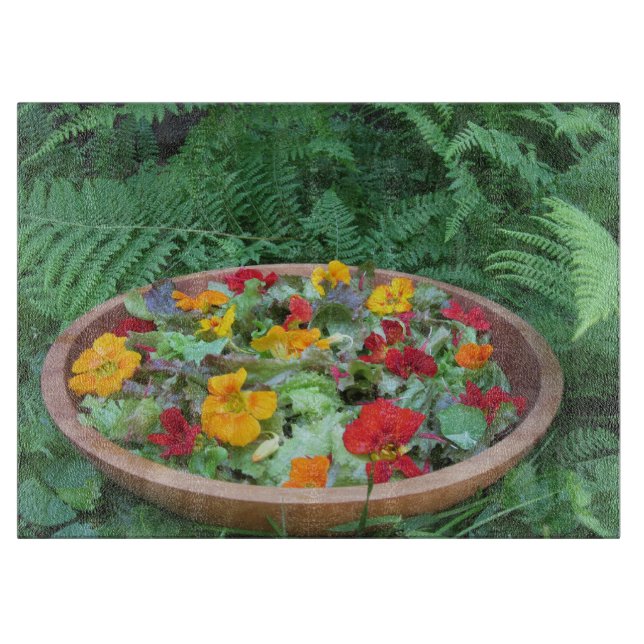 Flower Salad Cutting Board (Front)