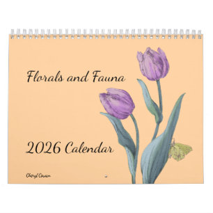 Flower sand Fauna 2026 Wall Calendar