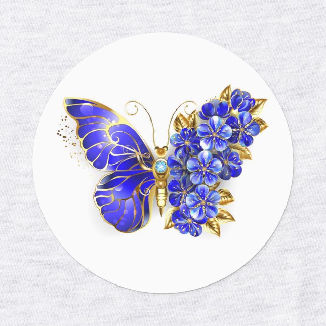 Flower Sapphire Butterfly (Design 1)