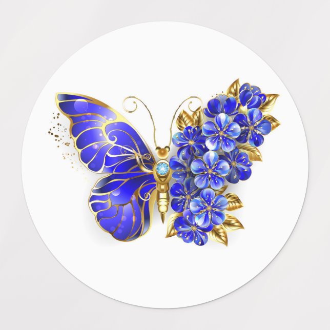 Flower Sapphire Butterfly (Design 1)