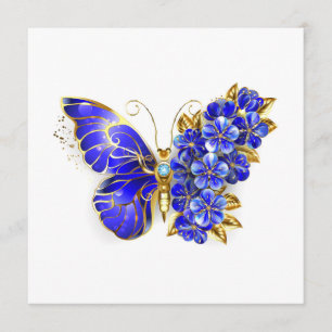 Flower Sapphire Butterfly Advice Card