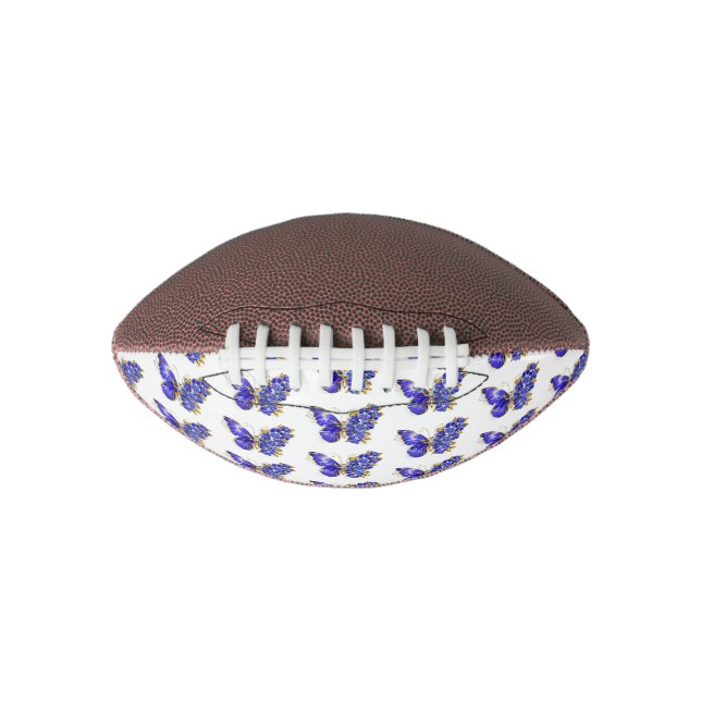Flower Sapphire Butterfly American Football (Front)
