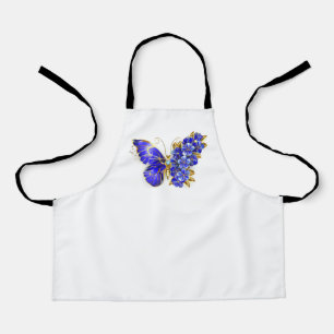 Flower Sapphire Butterfly Apron