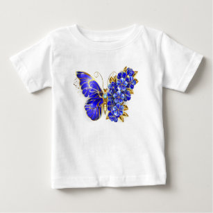 Flower Sapphire Butterfly Baby T-Shirt