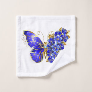 Flower Sapphire Butterfly Bath Towel Set