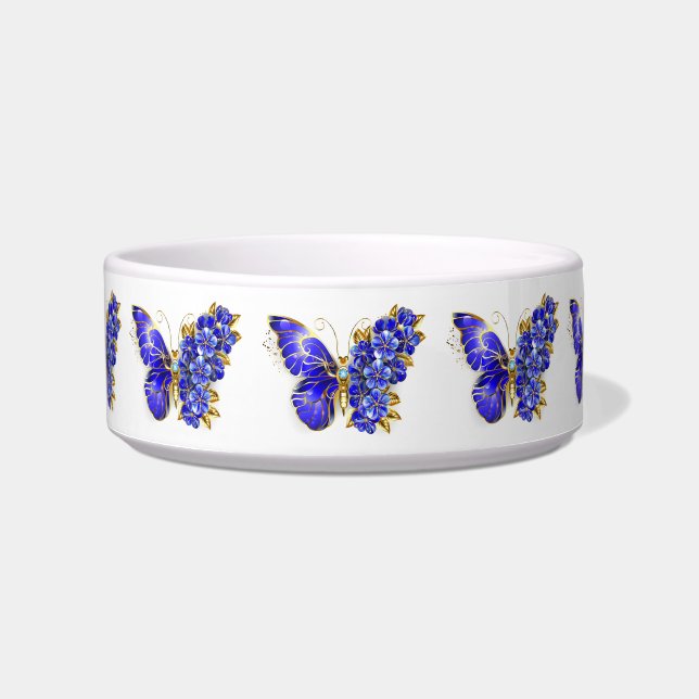 Flower Sapphire Butterfly Bowl (Front)
