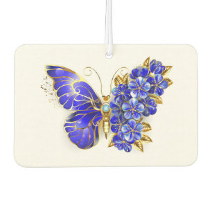 Flower Sapphire Butterfly Car Air Freshener
