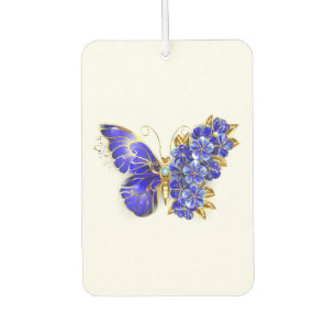 Flower Sapphire Butterfly Car Air Freshener