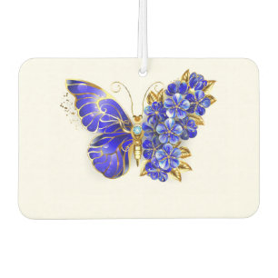 Flower Sapphire Butterfly Car Air Freshener