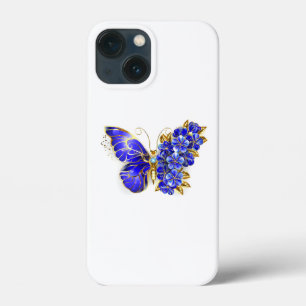Flower Sapphire Butterfly iPhone 13 Mini Case