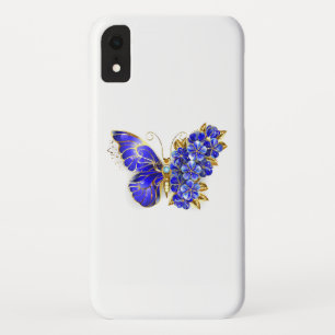 Flower Sapphire Butterfly iPhone XR Case