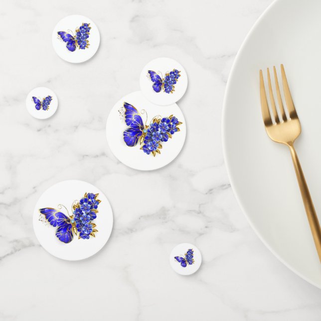 Flower Sapphire Butterfly Confetti (Group)