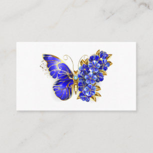 Flower Sapphire Butterfly Discount Card