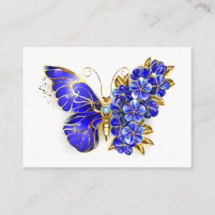 Flower Sapphire Butterfly Enclosure Card